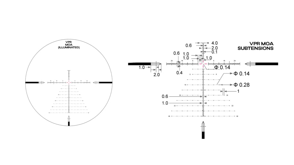 Arken Optics 6-24X50 30mm Tube First Focal Plane Rifle Scope, MRAD, VPR, EPL4-6241VPR