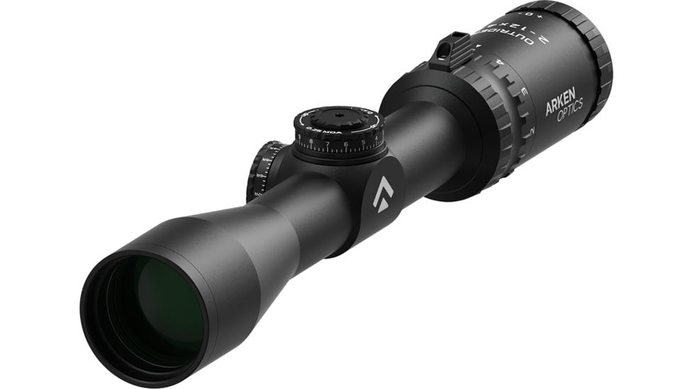 Arken Optics OUTRIDER 2-12x42mm 30mm Tube Rifle Scope, Second Focal Plane, Non-Illuminated DLR MOA, Black, OR-2120DLR