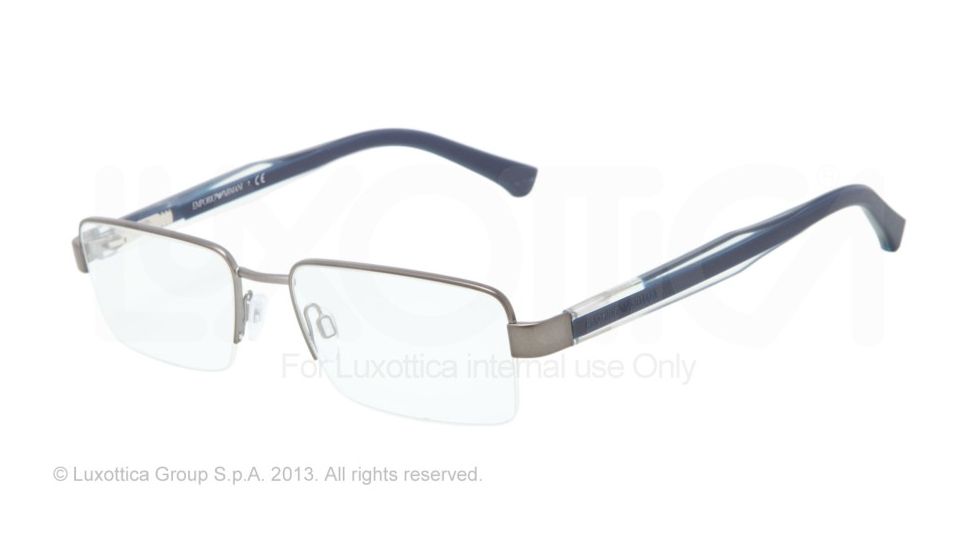 Armani EA1012 Eyeglass Frames 3003-52 - Matte Gunmetal Frame