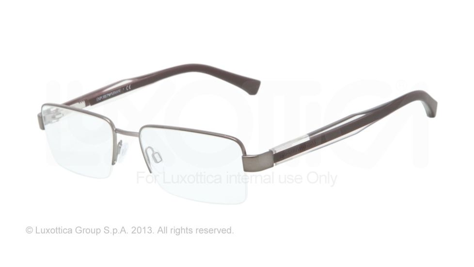 Armani EA1012 Eyeglass Frames 3035-52 - Matte Gunmetal Frame