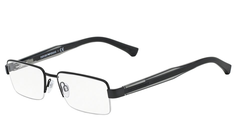 Armani EA1012 Eyeglass Frames 3001-54 - Matte Black Frame