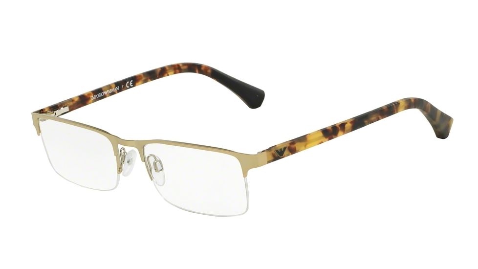 Armani EA1028 Progressive Prescription Eyeglasses 3002-53 - Matte Pale Gold Frame