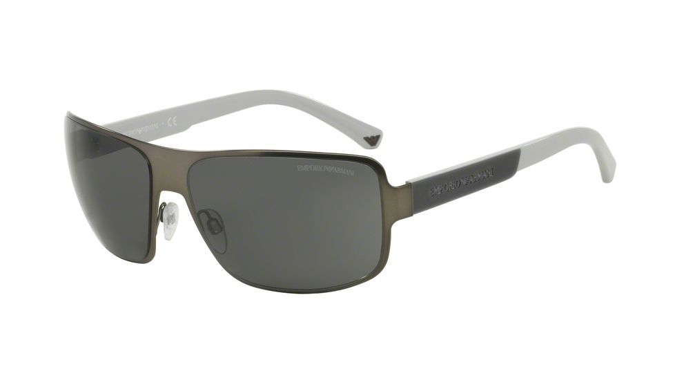 Armani EA2005 Sunglasses 300387-61 - Matte Gunmetal Frame, Gray Lenses