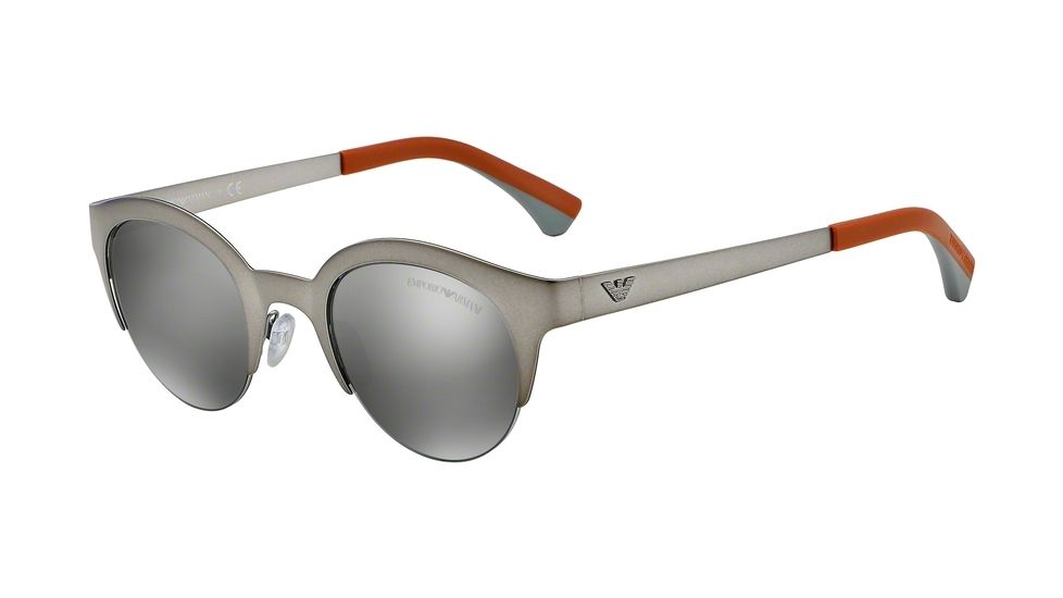 Armani EA2013 Sunglasses 30036G-46 - Matte Gunmetal Frame, Gray Mirror Silver Lenses