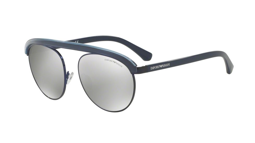 Armani EA2035 Progressive Prescription Sunglasses EA2035-30196G-56 - Lens Diameter 56 mm, Frame Color Blue
