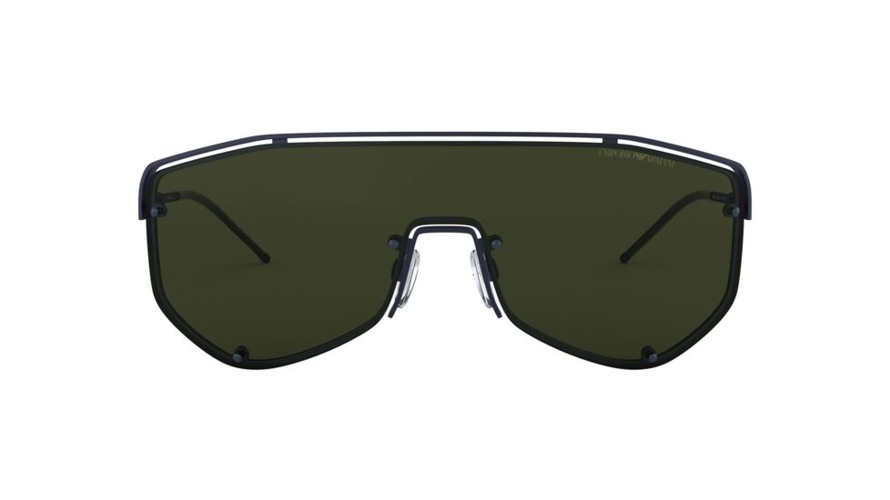 Armani EA2072 Sunglasses 325371-39 - Matte Blue Frame, Green Lenses