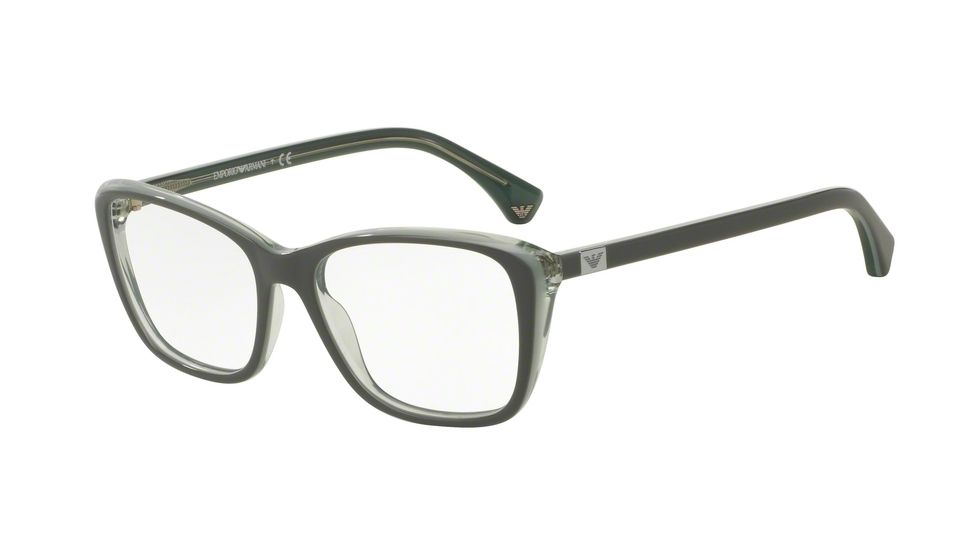 Armani EA3083 Eyeglass Frames 5516-52 - Top Grey/opal Sage/sage Transp Frame