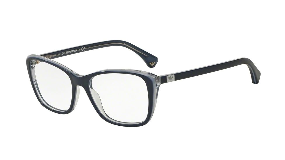Armani EA3083 Eyeglass Frames 5517-52 - Top Wisteria/op Mauve/mauve Tr Frame