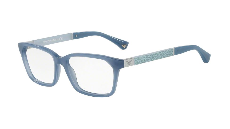 Armani EA3095 Eyeglass Frames 5505-51 - Opal Azure Blue Frame