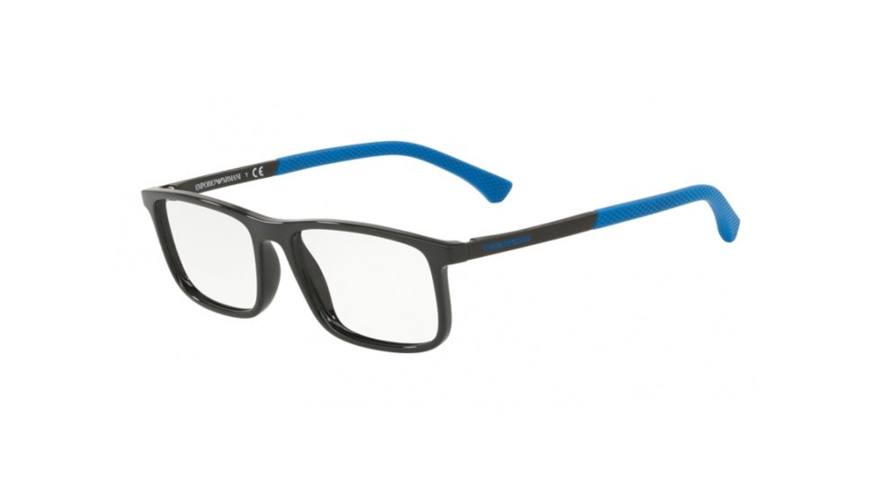 Armani EA3125 Progressive Prescription Eyeglasses, 53mm, Black, EA3125-5017-53-PRO