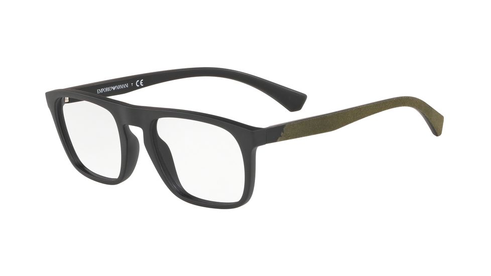 Armani EA3151 Eyeglass Frames 5042-52 - Matte Black