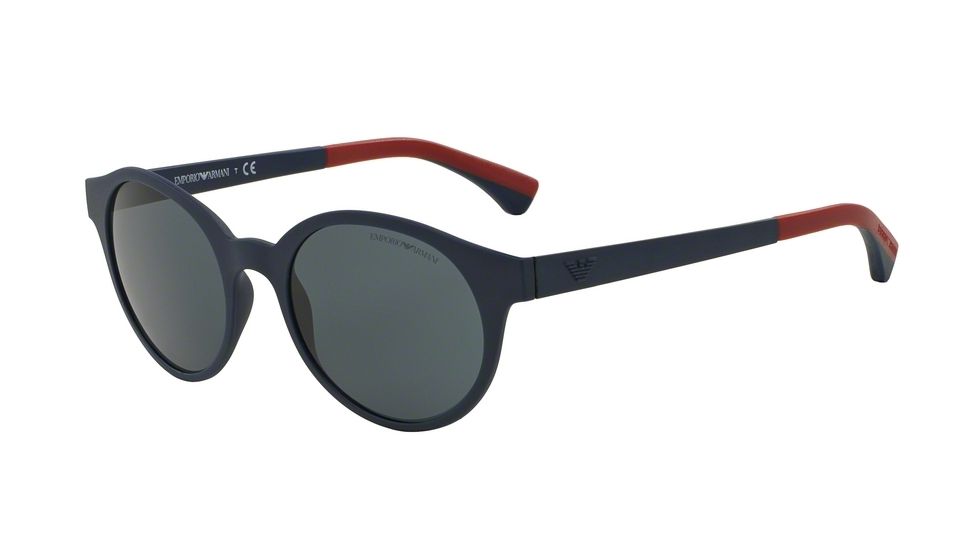 Armani EA4045 Progressive Prescription Sunglasses EA4045-512287-51 - Lens Diameter 51 mm, Frame Color Matte Blue