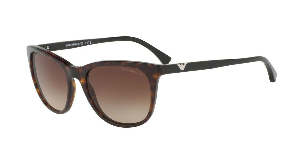 Armani EA4086F Sunglasses 502613-56 - Dark Havana Frame, Brown Gradient Lenses