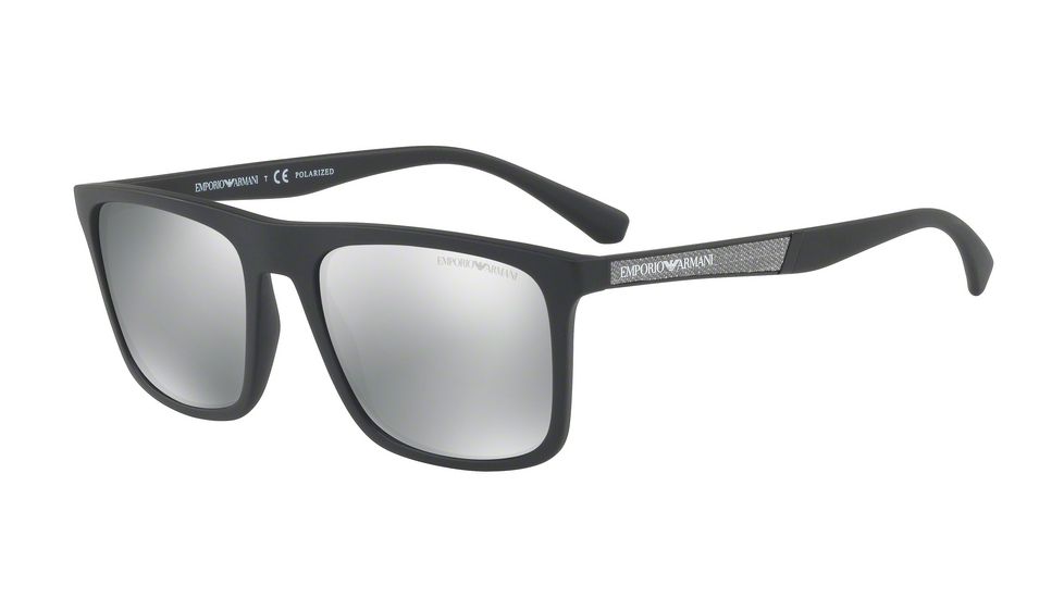Armani EA4097F Progressive Prescription Sunglasses EA4097F-5042Z3-58 - Lens Diameter 58 mm, Frame Color Matte Black