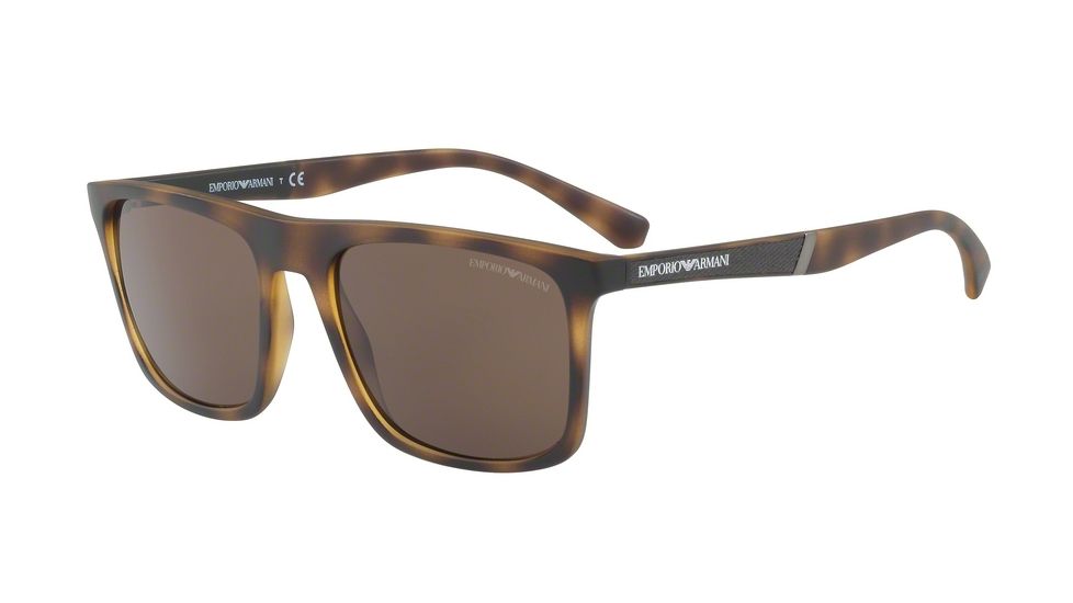 Armani EA4097F Progressive Prescription Sunglasses EA4097F-508973-58 - Lens Diameter 58 mm, Frame Color Matte Havana