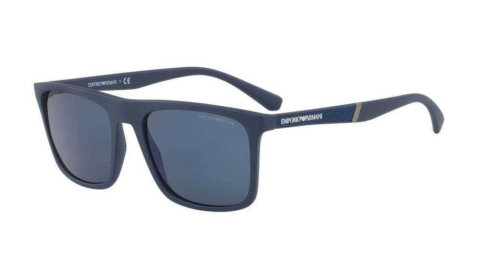 Armani EA4097F Progressive Prescription Sunglasses EA4097F-557596-58 - Lens Diameter 58 mm, Frame Color Matte Blue