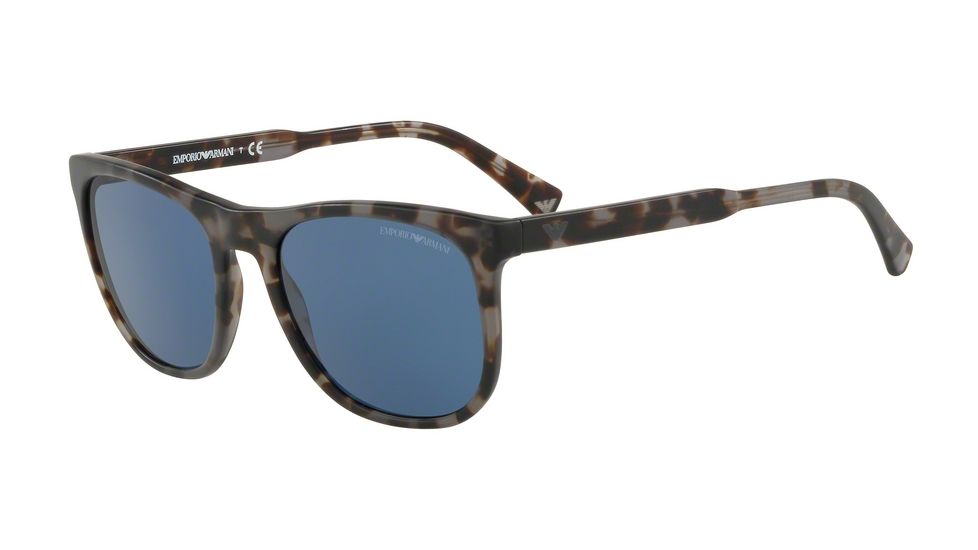 Armani EA4099 Sunglasses 567980-56 - Matte Grey Havana Frame, Blue Lenses