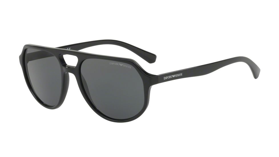 Armani EA4111F Sunglasses 500187-57 - Black Frame, Grey Lenses