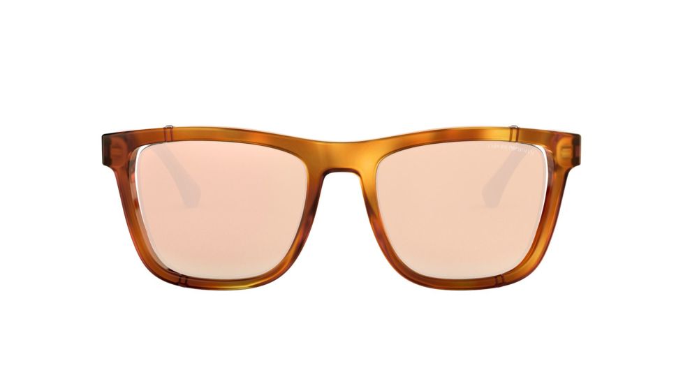 Armani EA4126 Sunglasses 57275A-51 - Blonde Havana Frame, Brown Mirror Gold Lenses
