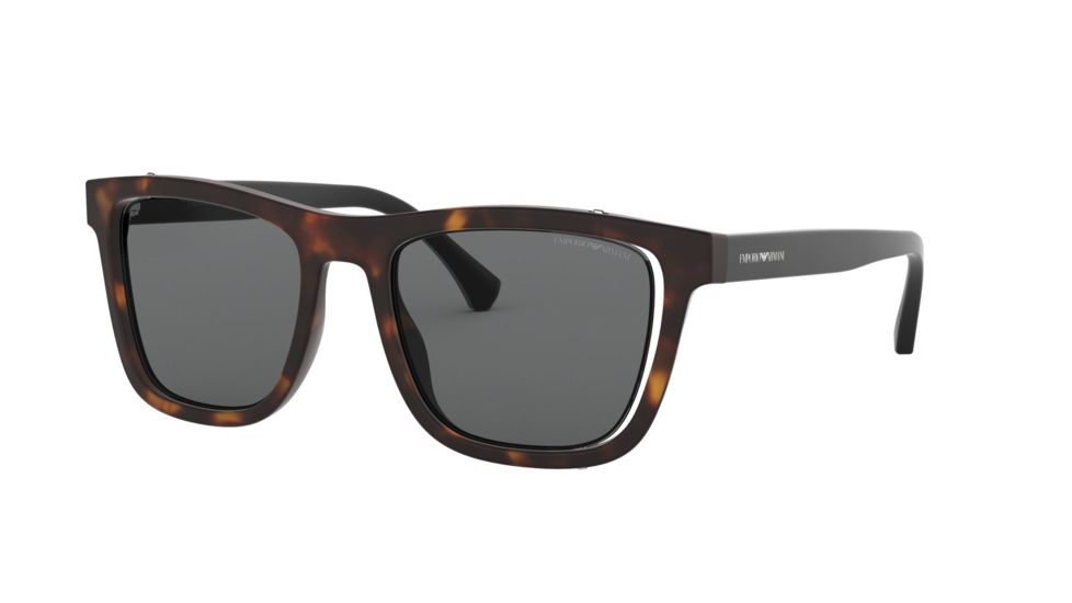 Armani EA4126 Sunglasses 572687-51 - Matte Havana Frame, Grey Lenses