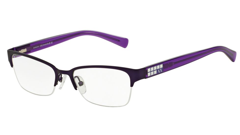 Armani Exchange AX1004 Bifocal Prescription Eyeglasses 6015-52 - Satin Bright Grape Frame