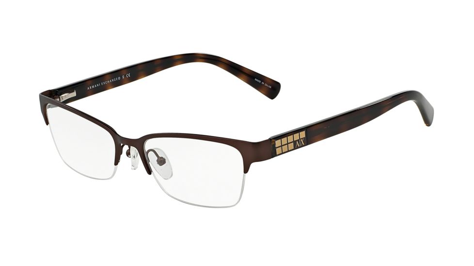 Armani Exchange AX1004 Bifocal Prescription Eyeglasses 6016-52 - Satin Brown Frame