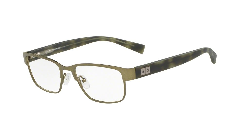 Armani Exchange AX1020 Single Vision Prescription Eyeglasses 6092-54 - Olive Gunmetal Frame