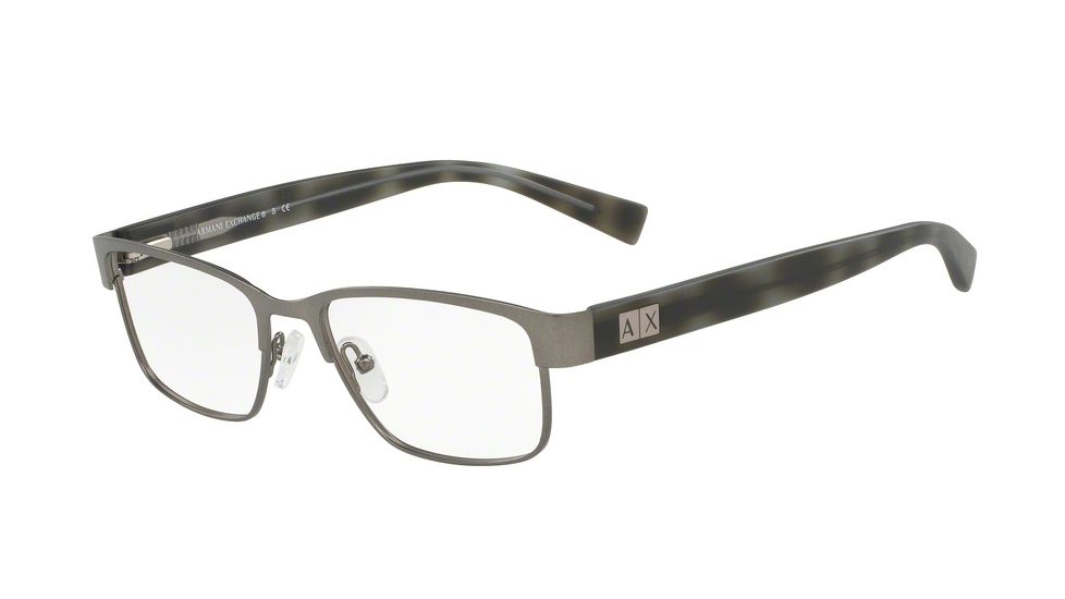 Armani Exchange AX1020 Single Vision Prescription Eyeglasses 6093-54 - Matte Gunmetal Frame