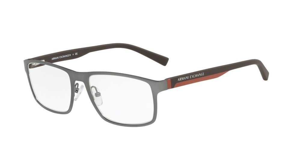 Armani Exchange AX1024 Single Vision Prescription Eyeglasses 6017-54 - Matte Gunmetal Frame