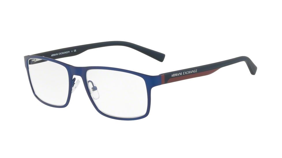 Armani Exchange AX1024 Single Vision Prescription Eyeglasses 6099-54 - Matte Blue Frame