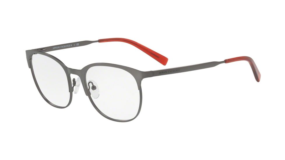 Armani Exchange AX1025 Single Vision Prescription Eyeglasses 6088-53 - Matte Gunmetal Frame