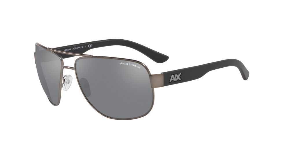 Armani Exchange AX2012S Sunglasses 60066G-62 - , Light Grey Mirror Black Lenses