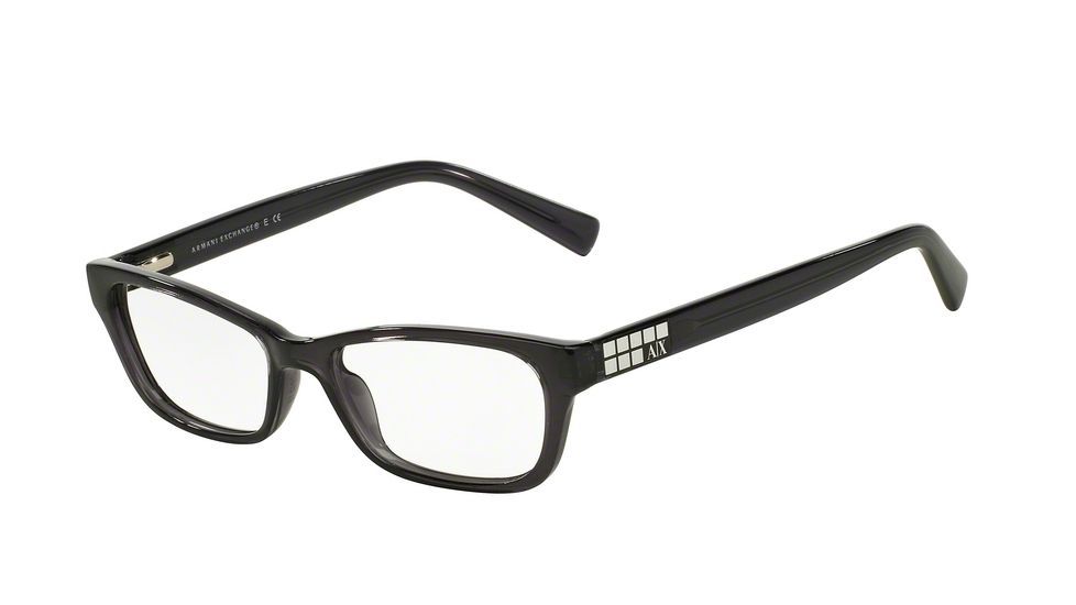 Armani Exchange AX3008 Bifocal Prescription Eyeglasses 8005-49 - Black Transparent Frame
