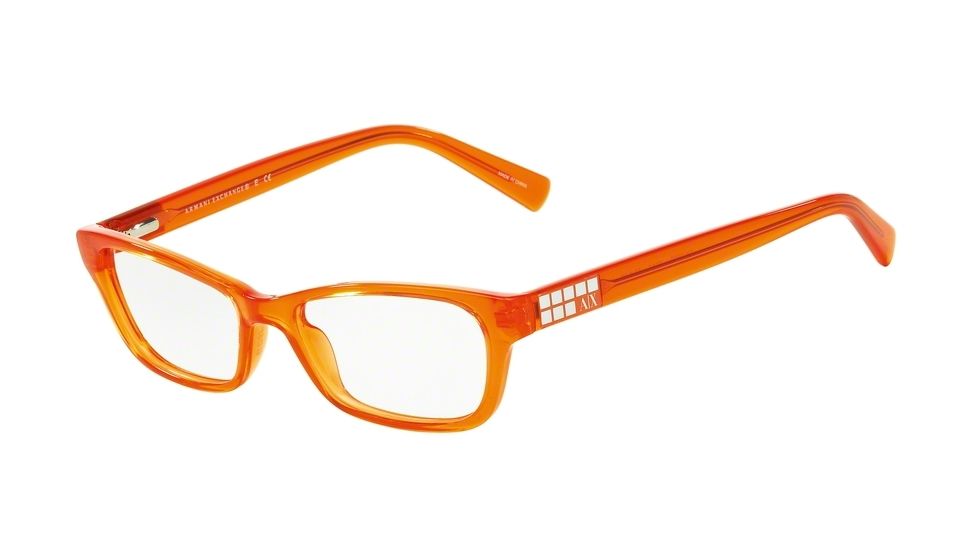 Armani Exchange AX3008 Bifocal Prescription Eyeglasses 8014-49 - Clementine Transparent Frame