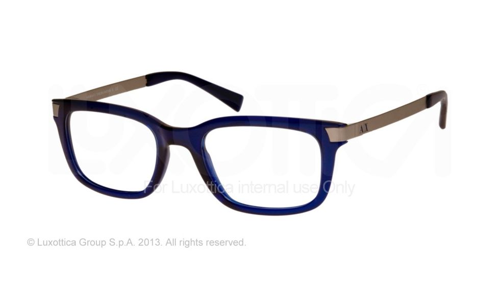 Armani Exchange AX3010 Eyeglass Frames 8064-52 - Ultramarine Transparent Frame