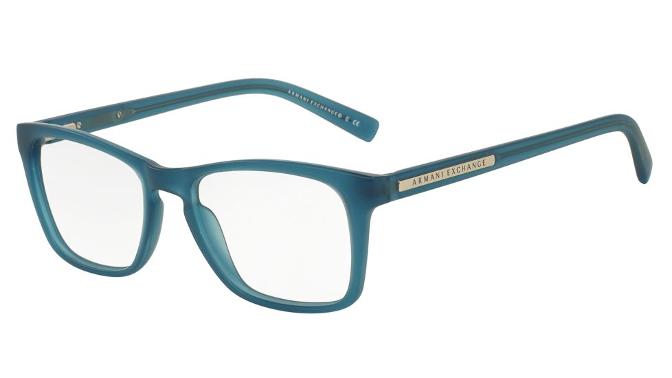 Armani Exchange AX3012 Eyeglass Frames 8084-52 - Matte Ocean Teal Milky Frame