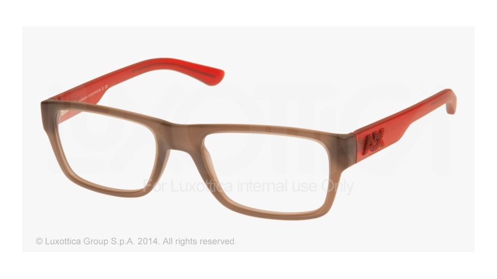 Armani Exchange AX3015 Bifocal Prescription Eyeglasses 8026-52 - Matte Olive Transparent Frame