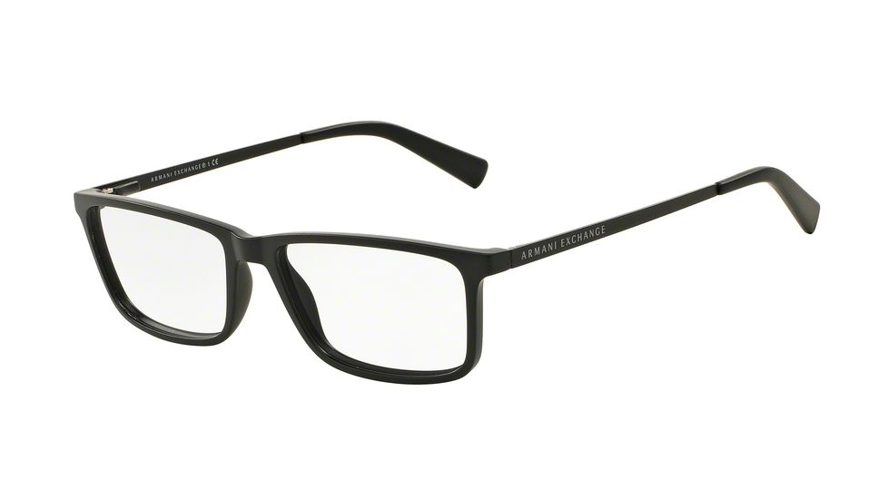 Armani Exchange AX3027 Single Vision Prescription Eyeglasses 8078-55 - Matte Black Frame