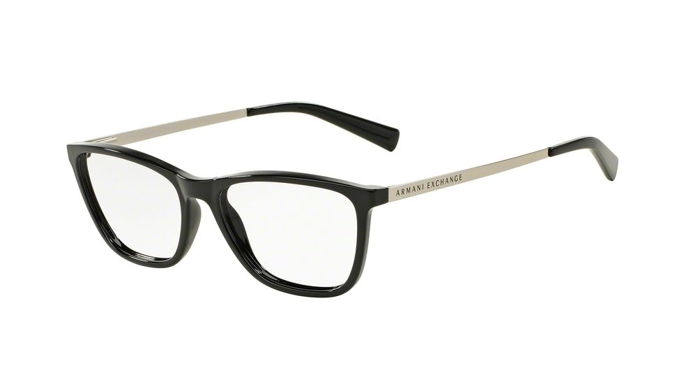 Armani Exchange AX3028 Single Vision Prescription Eyeglasses 8158-53 - Black Frame