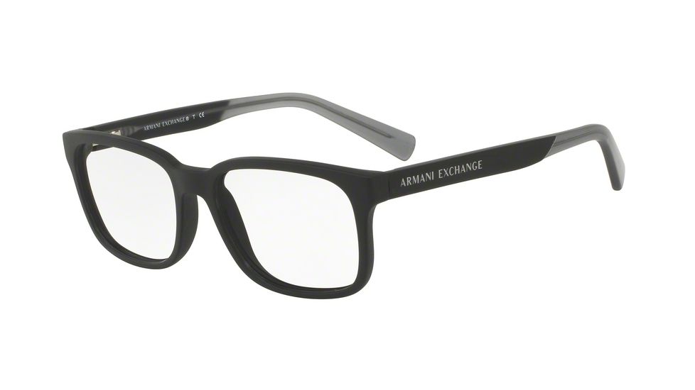 Armani Exchange AX3029F Eyeglass Frames 8182-55 - Matte Black Frame