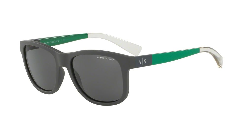 Armani Exchange AX4054S Sunglasses 819587-55 - Matte Olive Frame, Grey Lenses