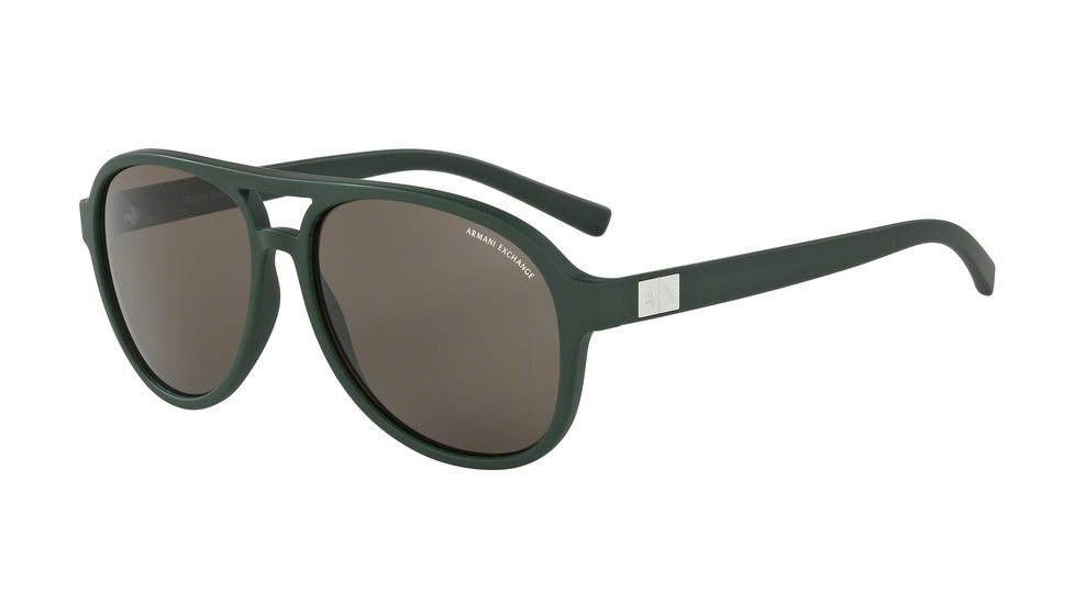 Armani Exchange AX4055SF Sunglasses 819673-58 - Matte Dark Green Frame, Brown Lenses