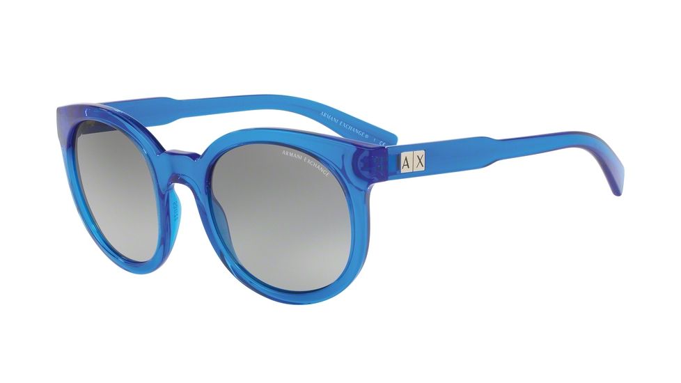 Armani Exchange AX4057SF Sunglasses 821011-55 - Transparent Light Blue Frame, Grey Gradient Lenses