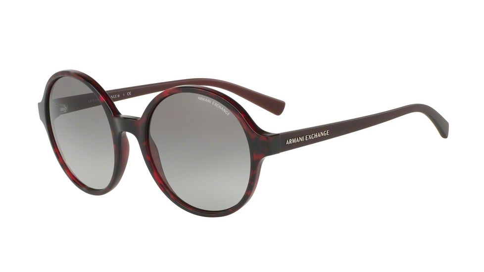 Armani Exchange AX4059S Single Vision Prescription Sunglasses AX4059S-820511-55 - Lens Diameter 55 mm, Frame Color Havana Red Rhubarb