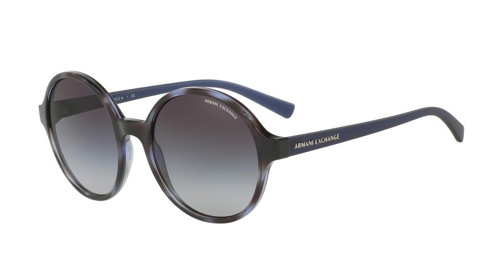 Armani Exchange AX4059S Single Vision Prescription Sunglasses AX4059S-82068G-55 - Lens Diameter 55 mm, Frame Color Havana Blue Twilight