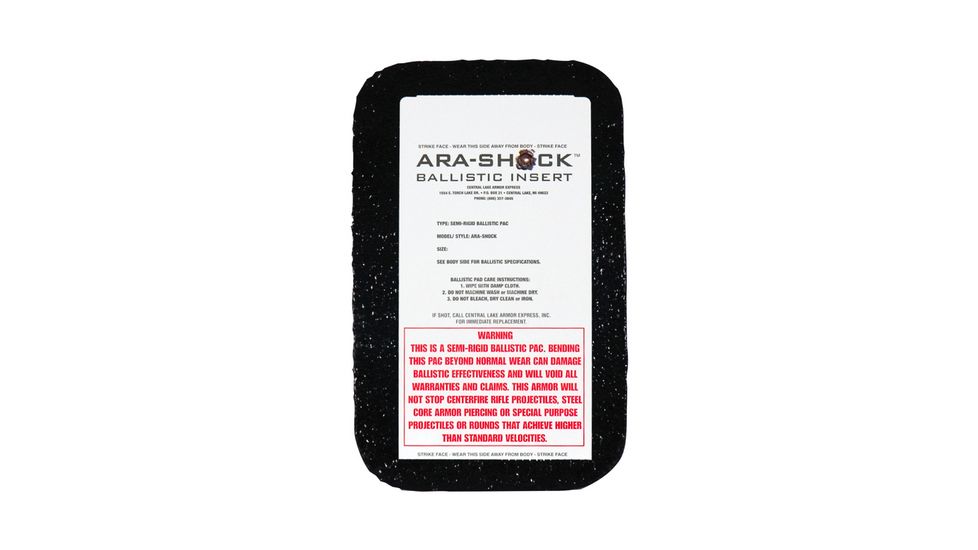 Armor Express Ara Shock Semi Ridid Plate-5x7 - PLTEARA5X7