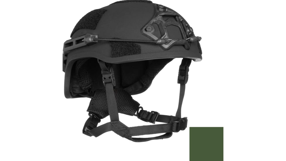 ArmorSource Aire LE High Cut Ultra Lightweight Law Fully Loaded Enforcement Ballistic Helmet, Cam Green, Medium, AIRELEMHCCGSU3LR3KV2