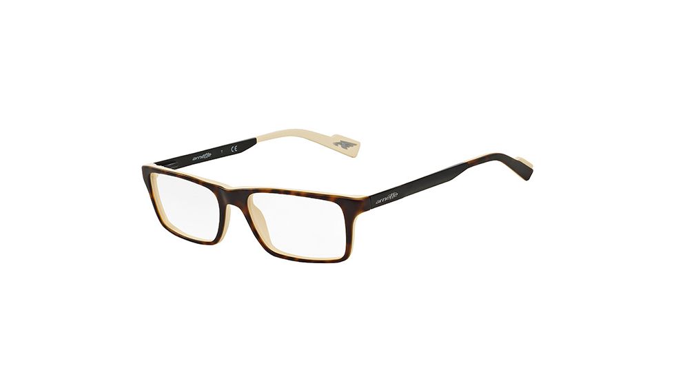 Arnette Auxilary Eyeglasses, Matte Havana on Beige-Matte Black Frame-AN7051-0951