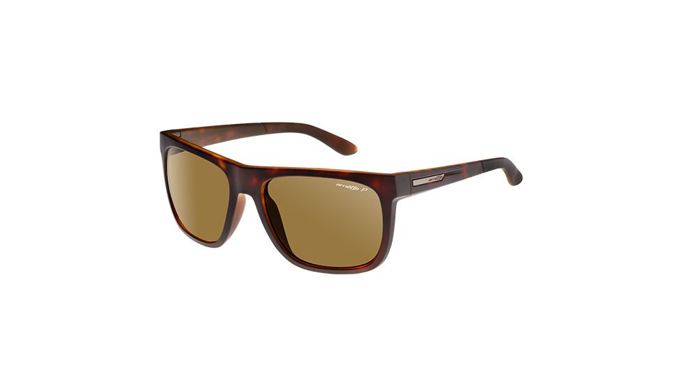 Arnette Fire Drill Sunglasses, Fuzzy Havana Frame, Brown Polarized Lens-AN4143-38