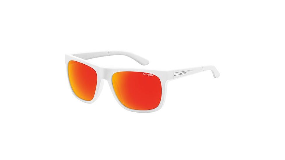 Arnette Firedrill Sunglasses, Fuzzy White Frame, Red Mirror Lens AN4143-34